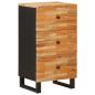 Preview: ARDEBO.de - Seitenschrank Braun 40 x 33 x 75 cm Massivholz Mango