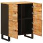 Preview: Seitenschrank Braun 60 x 33 x 75 cm Massivholz Mango