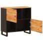 Preview: Seitenschrank Braun 80 x 33 x 75 cm Massivholz Mango