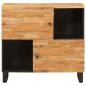 Preview: Seitenschrank Braun 80 x 33 x 75 cm Massivholz Mango