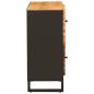Preview: Seitenschrank Braun 80 x 33 x 75 cm Massivholz Mango