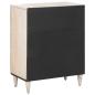 Preview: Aufbewahrungs-Sideboard Weiß 60 x 33,5 x 75 cm Massivholz Mango