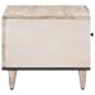 Preview: Couchtisch Weiß 80 x 50 x 40 cm Massivholz Mango