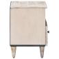Preview: Bettkasten 2 stk. Weiß 40 x 33 x 46 cm Massivholz Mango