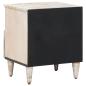 Preview: Bettkasten 2 stk. Weiß 40 x 33 x 46 cm Massivholz Mango