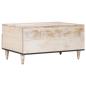 Preview: Couchtisch Weiß 80 x 54 x 40 cm Massivholz Mango
