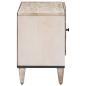 Preview: TV-Schränk mit Regal Weiß 80 x 31,5 x 46 cm Massivholz Mango