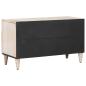 Preview: TV-Schränk mit Regal Weiß 80 x 31,5 x 46 cm Massivholz Mango