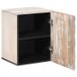 Preview: Badezimmer Hängeschrank Weiß 38 x 33,5 x 48 cm Massivholz Mango