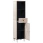 Preview: Badezimmerschrank Weiß 38 x 33,5 x 160 cm Massivholz Mango