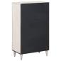 Preview: Hochschrank mit Regal Wei? 60 x 33,5 x 100 cm Massivholz Mango