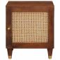 Preview: Nachttisch Braun 40 x 33,5 x 46 cm Massivholz Akazie
