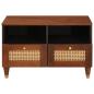 Preview: TV-Schränk mit Regal Braun 70 x 33,5 x 46 cm Massivholz Mango
