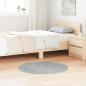 Preview: ARDEBO.de - Anti-Rutsch Shaggy Teppich Grau 90 x 90 cm PP