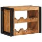 Preview: ARDEBO.de - Weinregal Braun 60 x 45 x 33 cm Massives grobes Mangoholz
