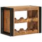 Preview: Weinregal Braun 60 x 45 x 33 cm Massives grobes Mangoholz