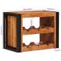 Preview: Weinregal Braun 60 x 45 x 33 cm Massivholz Akazie
