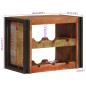 Preview: Weinregal Braun 60 x 45 x 33 cm Massives Altholz