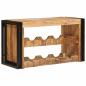 Preview: ARDEBO.de - Weinregal Braun 80 x 45 x 33 cm Massives grobes Mangoholz