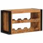 Preview: Weinregal Braun 80 x 45 x 33 cm Massives grobes Mangoholz