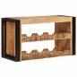Preview: Weinregal Braun 80 x 45 x 33 cm Massives grobes Mangoholz