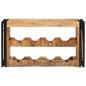 Preview: Weinregal Braun 80 x 45 x 33 cm Massives grobes Mangoholz