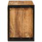 Preview: Weinregal Braun 80 x 45 x 33 cm Massives grobes Mangoholz