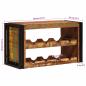 Preview: Weinregal Braun 80 x 45 x 33 cm Massives Altholz