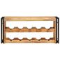 Preview: Weinregal Braun 100 x 45 x 33 cm Massives grobes Mangoholz