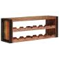 Preview: Weinregal Braun 120 x 45 x 33 cm Massives Altholz
