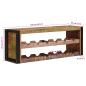 Preview: Weinregal Braun 120 x 45 x 33 cm Massives Altholz