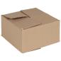 Preview: ARDEBO.de - Faltbox mit Speicher 50 Stk. Natur 15 x 15 x 8 cm Karton