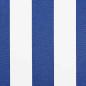 Preview: Markisenersatzstoff Blau und Weiß 1000 x 160 cm Polyester