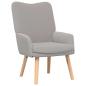 Preview: Sessel Hellgrau 63 x 67 x 94 cm Schafstoff und Sperrholz