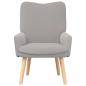 Preview: Sessel Hellgrau 63 x 67 x 94 cm Schafstoff und Sperrholz