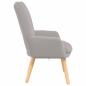 Preview: Sessel Hellgrau 63 x 67 x 94 cm Schafstoff und Sperrholz