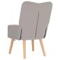 Preview: Sessel Hellgrau 63 x 67 x 94 cm Schafstoff und Sperrholz