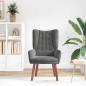 Preview: Sessel Dunkelgrau 63 x 67 x 94 cm Samt
