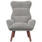 Preview: Sessel Hellgrau 69 x 74 x 93 cm Samt