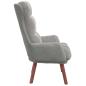 Preview: Sessel Hellgrau 69 x 74 x 93 cm Samt