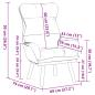 Preview: Sessel Schwarz 69 x 74 x 93 cm Samt