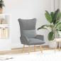 Preview: ARDEBO.de - Sessel Hellgrau 69 x 74 x 93 cm Stoff und Sperrholz