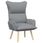 Preview: Sessel Hellgrau 69 x 74 x 93 cm Stoff und Sperrholz