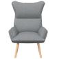 Preview: Sessel Hellgrau 69 x 74 x 93 cm Stoff und Sperrholz
