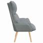 Preview: Sessel Hellgrau 69 x 74 x 93 cm Stoff und Sperrholz