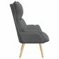 Preview: Sessel Dunkelgrau 69 x 74 x 93 cm Stoff und Sperrholz