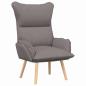 Preview: Sessel Taupe Stoff und Sperrholz