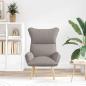 Preview: Sessel Taupe Stoff und Sperrholz