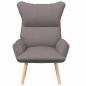 Preview: Sessel Taupe Stoff und Sperrholz