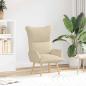 Preview: ARDEBO.de - Sessel Creme 69 x 74 x 93 cm Stoff und Sperrholz